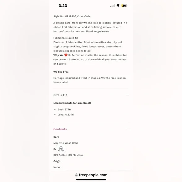 NWOT FREE PEOPLE WE THE FREE We The Free It's On Cardi | Black MSRP $68 Size XL - Picture 2 of 9